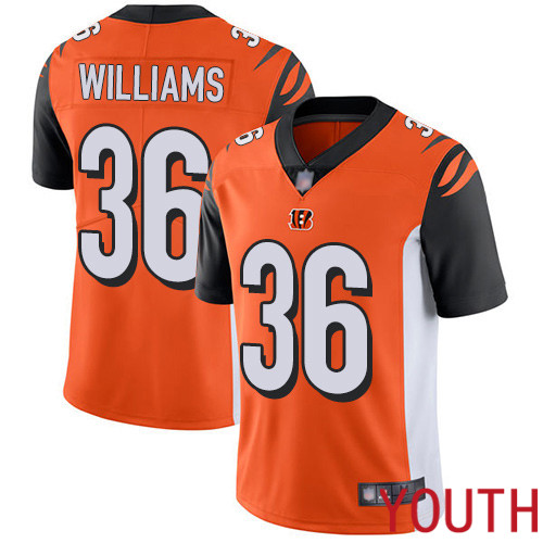 Cincinnati Bengals Limited Orange Youth Shawn Williams Alternate Jersey NFL Footballl #36 Vapor Untouchable->youth nfl jersey->Youth Jersey